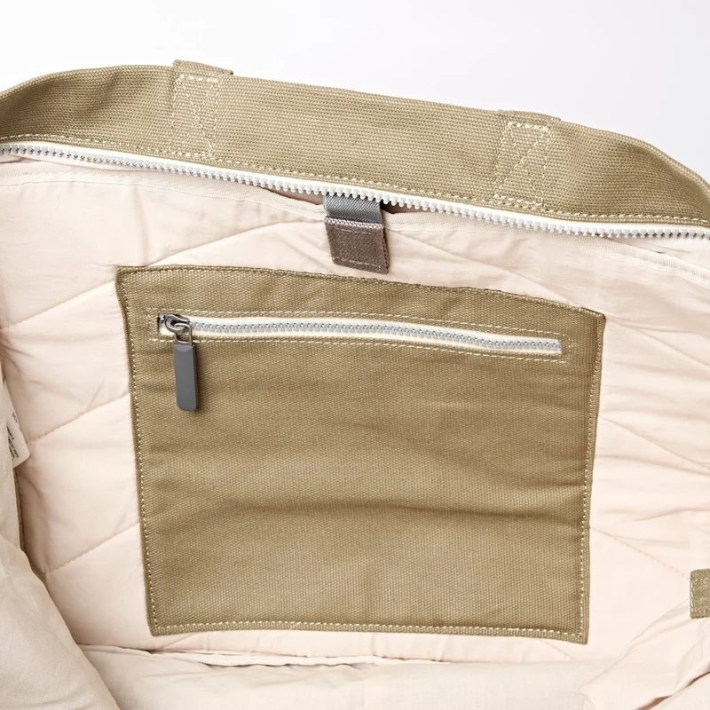 ROKA Große Marylebone-Tragetasche aus Baumwoll-Canvas | Taupe
