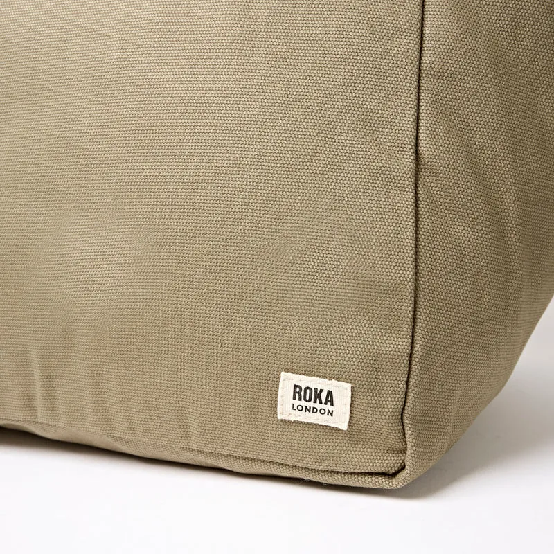 ROKA Große Marylebone-Tragetasche aus Baumwoll-Canvas | Taupe