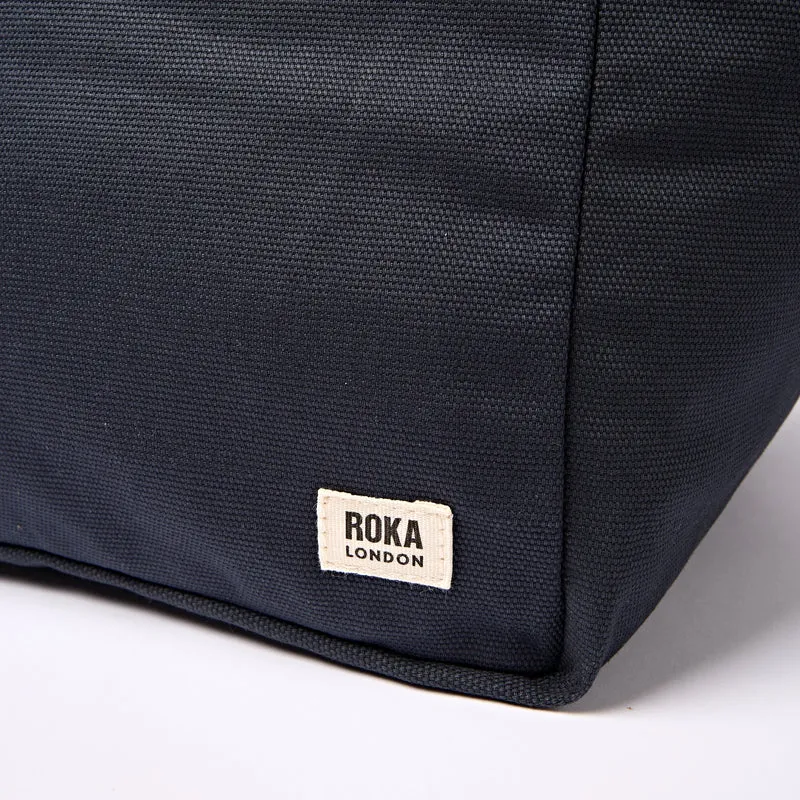 ROKA Große Marylebone-Tragetasche aus Baumwoll-Canvas | Rauch