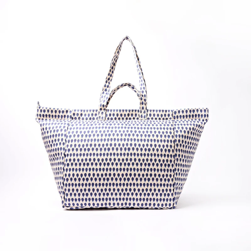 ROKA Große Marylebone-Tragetasche aus Baumwoll-Canvas | Denim Rain Indigo