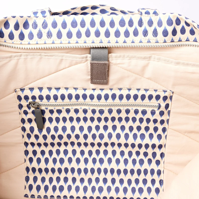 ROKA Große Marylebone-Tragetasche aus Baumwoll-Canvas | Denim Rain Indigo