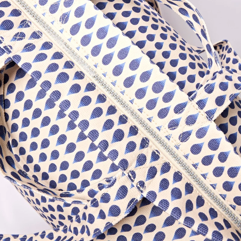 ROKA Große Marylebone-Tragetasche aus Baumwoll-Canvas | Denim Rain Indigo