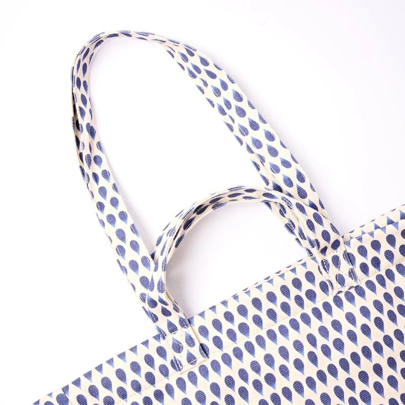 ROKA Große Marylebone-Tragetasche aus Baumwoll-Canvas | Denim Rain Indigo
