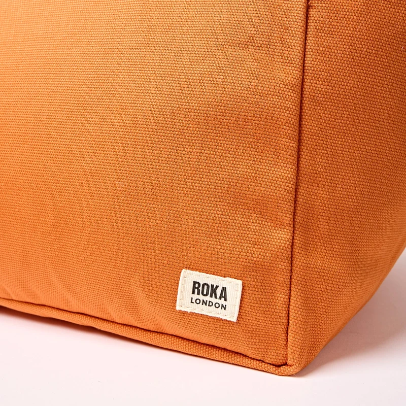 ROKA Große Marylebone-Tragetasche aus Baumwoll-Canvas | Gebranntes Orange