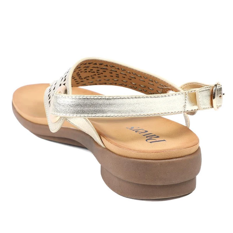 Slingback Toe Post Sandals - BAIZH43047 / 329 112 - Gold