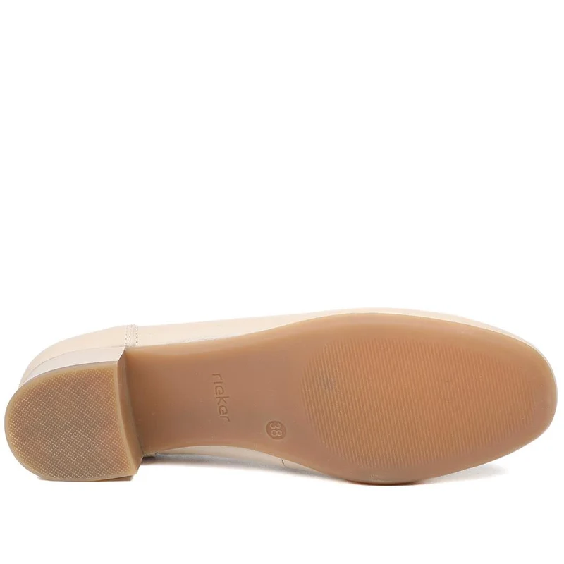 Rieker Smart Premium Leather Court Shoes - RKR43518 / 328 781 - Beige