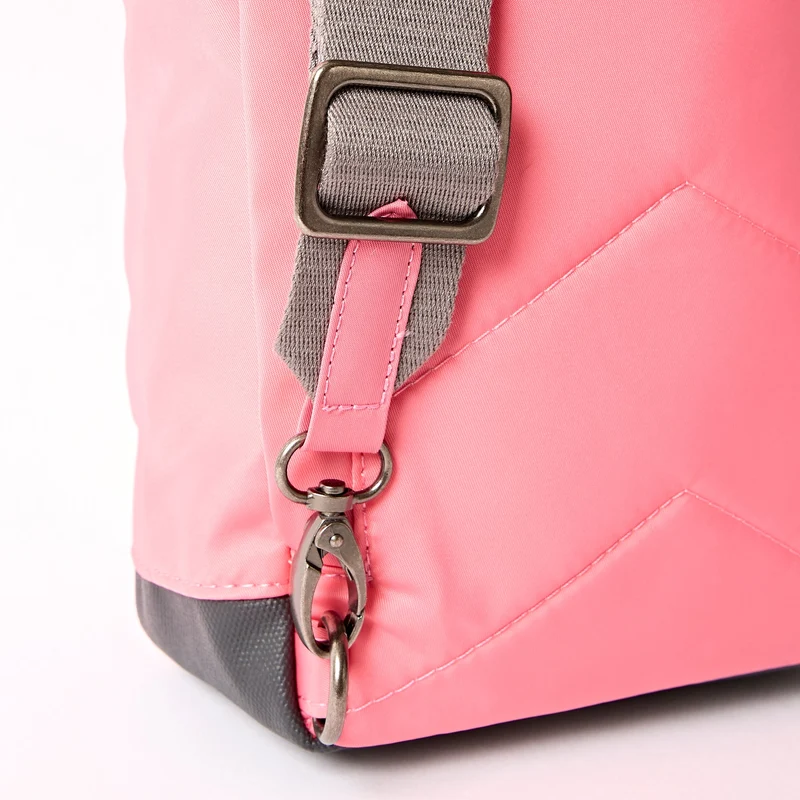 ROKA Willesden Große Tasche aus recyceltem Nylon | Rosa Limonade