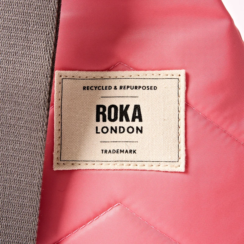 ROKA Willesden Große Tasche aus recyceltem Nylon | Rosa Limonade