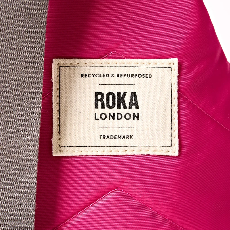ROKA Willesden Große Tasche aus recyceltem Nylon | Granitrot