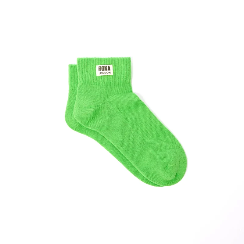 ROKA Wembley Bio-Baumwoll-Crop-Socken | Online Lime