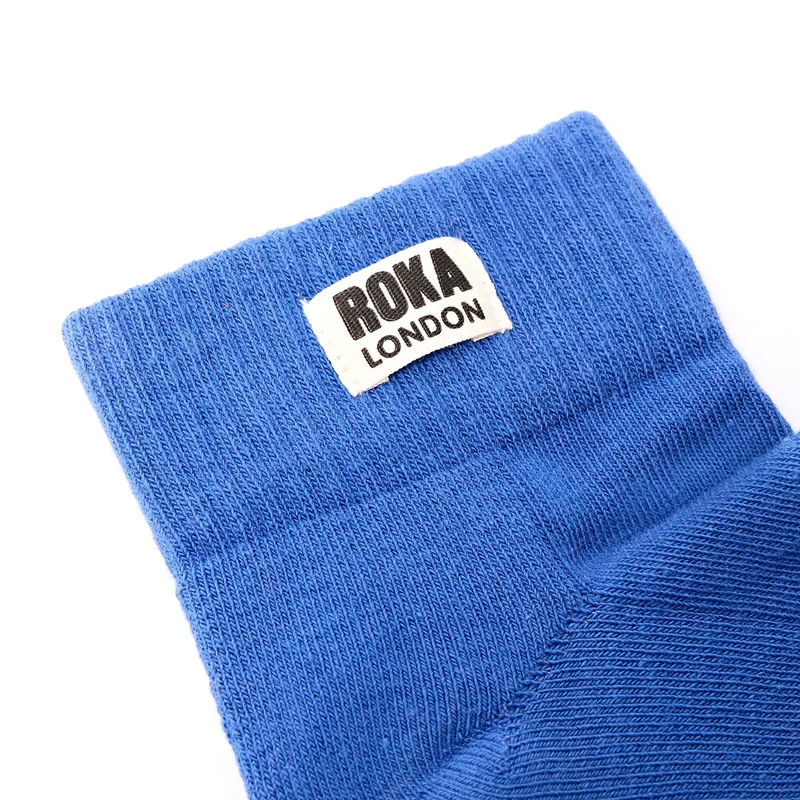 ROKA Wembley Bio-Baumwoll-Crop-Socken | Malibu Blau