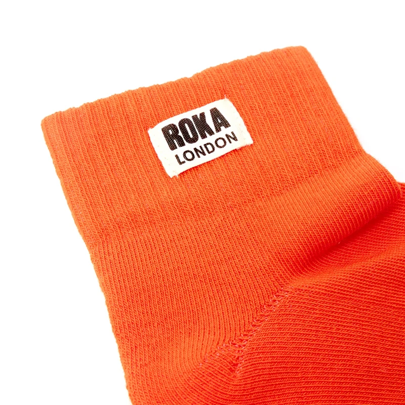 ROKA Wembley Bio-Baumwoll-Crop-Socken | Jaffa Orange