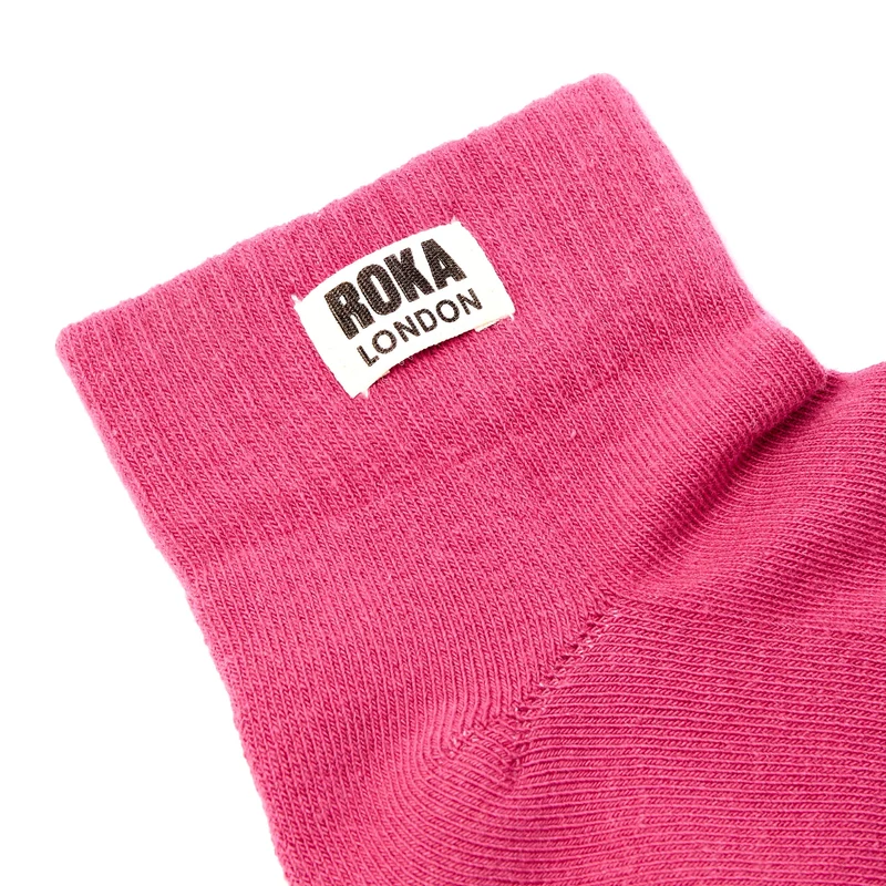 ROKA Wembley Bio-Baumwoll-Crop-Socken | Granitrot