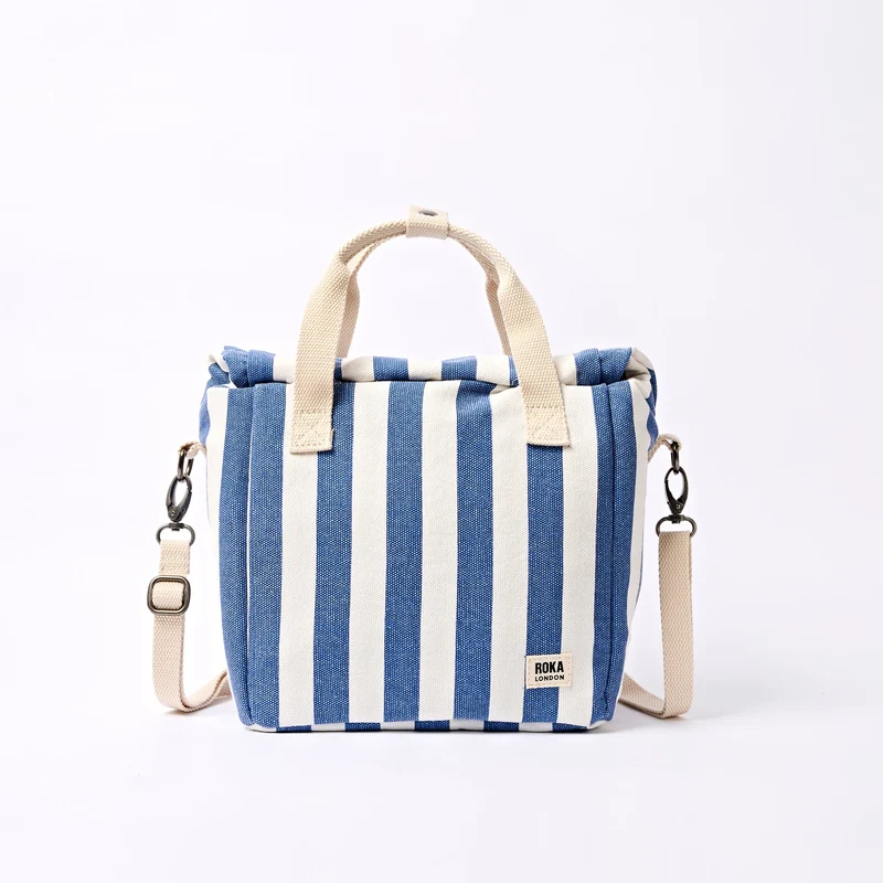 ROKA Hampstead Canvas-Lunchtasche | Denim-Streifen