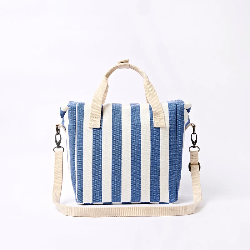 ROKA Hampstead Canvas-Lunchtasche | Denim-Streifen