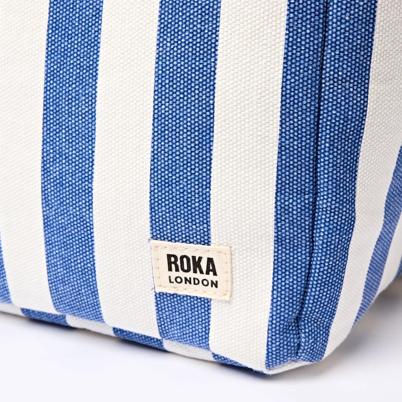 ROKA Hampstead Canvas-Lunchtasche | Denim-Streifen