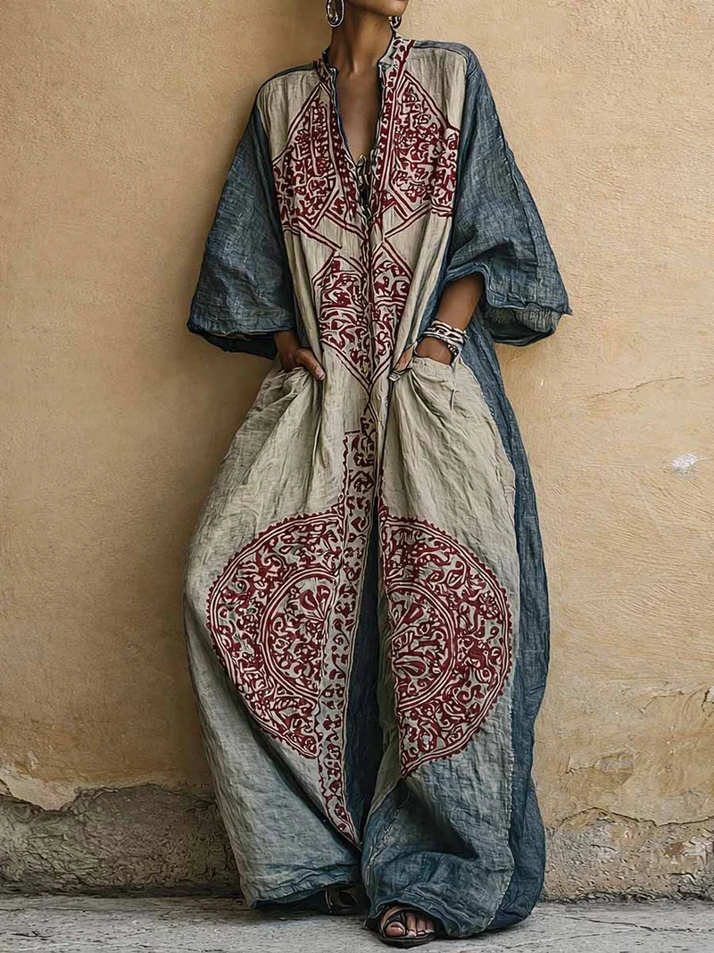 Flavie – Bedruckter Jumpsuit Mit Weitem Bein