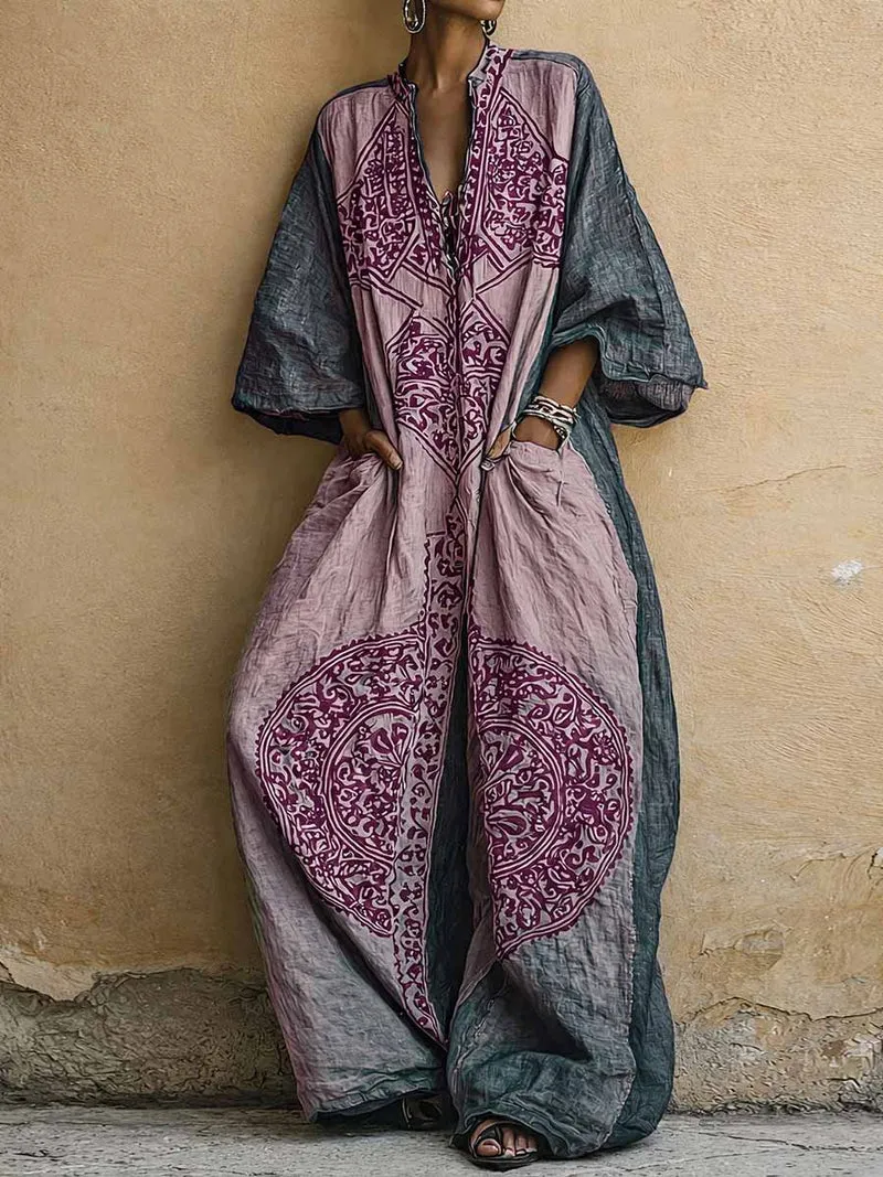 Flavie – Bedruckter Jumpsuit Mit Weitem Bein
