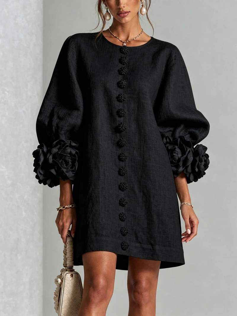 Hinan - Mini Kleid Mit Blumenmuster
