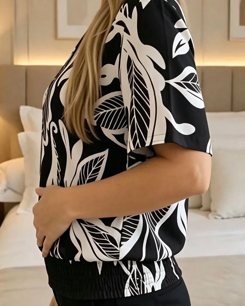 Isheba – Elegante Kurzarmbluse