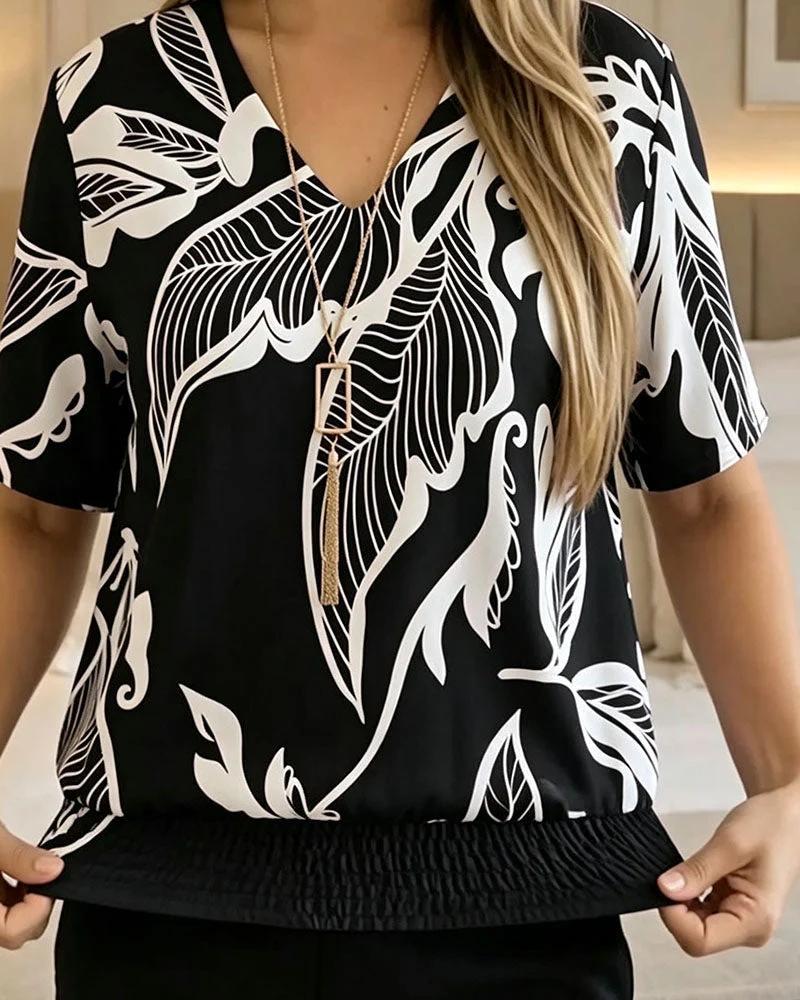 Isheba – Elegante Kurzarmbluse