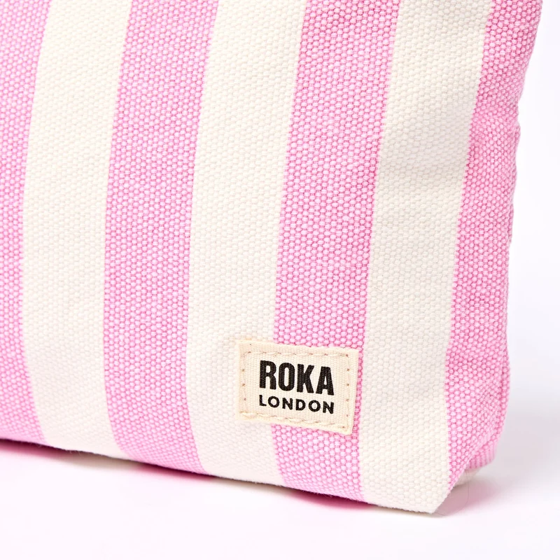 ROKA Maida Vale Kleine Baumwolltasche | Sorbetstreifen