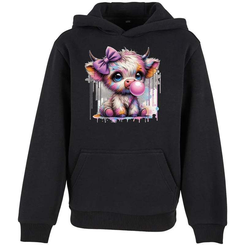 Kids Hoodie - Bubble Kuh Cow Druck