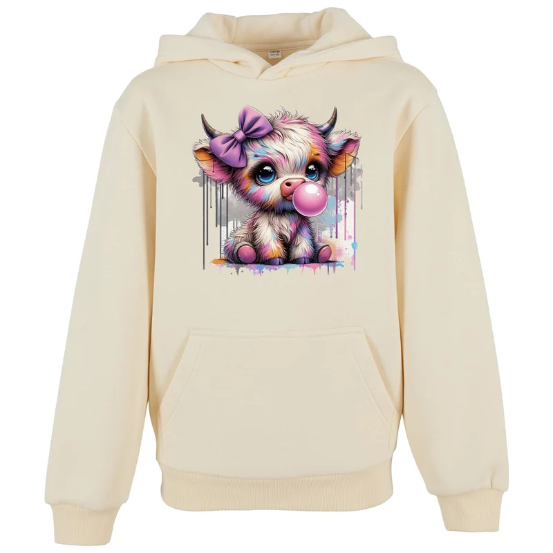 Kids Hoodie - Bubble Kuh Cow Druck