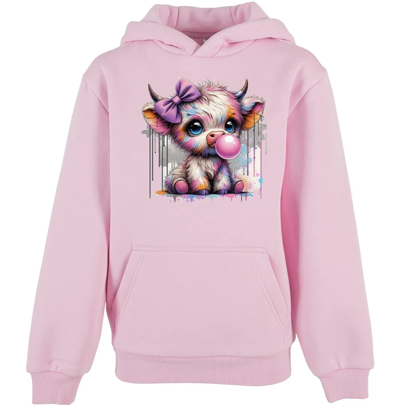 Kids Hoodie - Bubble Kuh Cow Druck