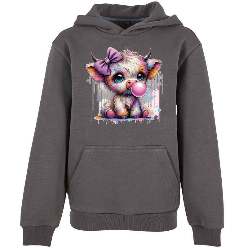 Kids Hoodie - Bubble Kuh Cow Druck