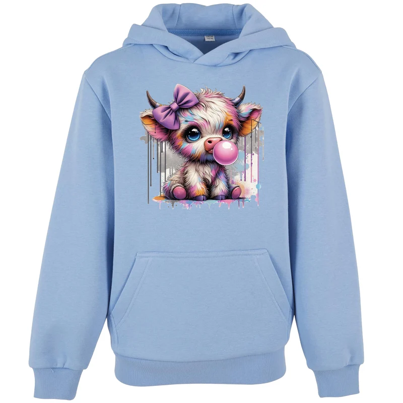 Kids Hoodie - Bubble Kuh Cow Druck