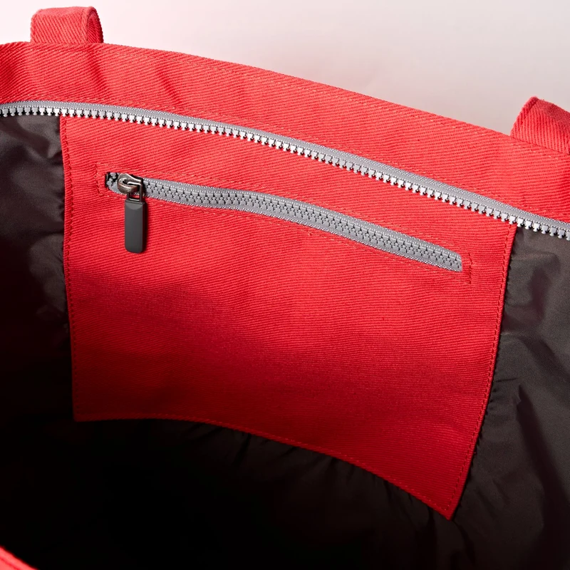 ROKA Portobello N Große Tasche aus recycelter Baumwolle | Scharlachrot