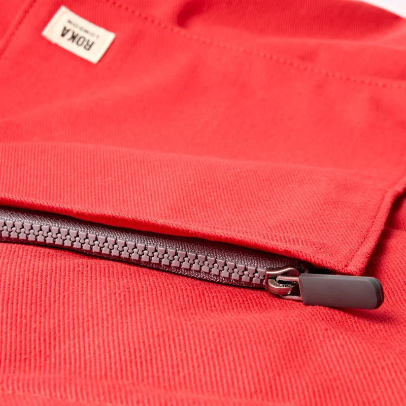 ROKA Portobello N Große Tasche aus recycelter Baumwolle | Scharlachrot