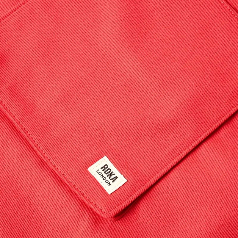 ROKA Portobello N Große Tasche aus recycelter Baumwolle | Scharlachrot