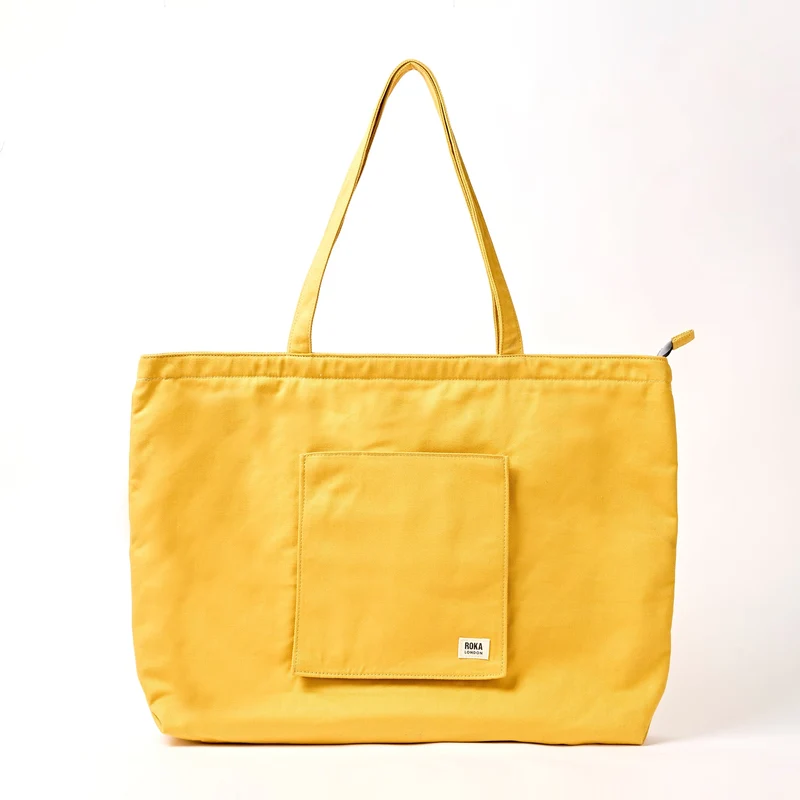 ROKA Portobello N Große Tasche aus recycelter Baumwolle | Passionsfrucht