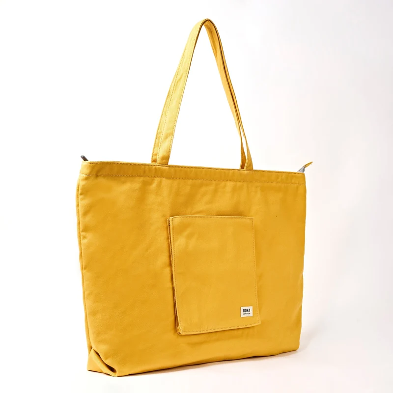 ROKA Portobello N Große Tasche aus recycelter Baumwolle | Passionsfrucht