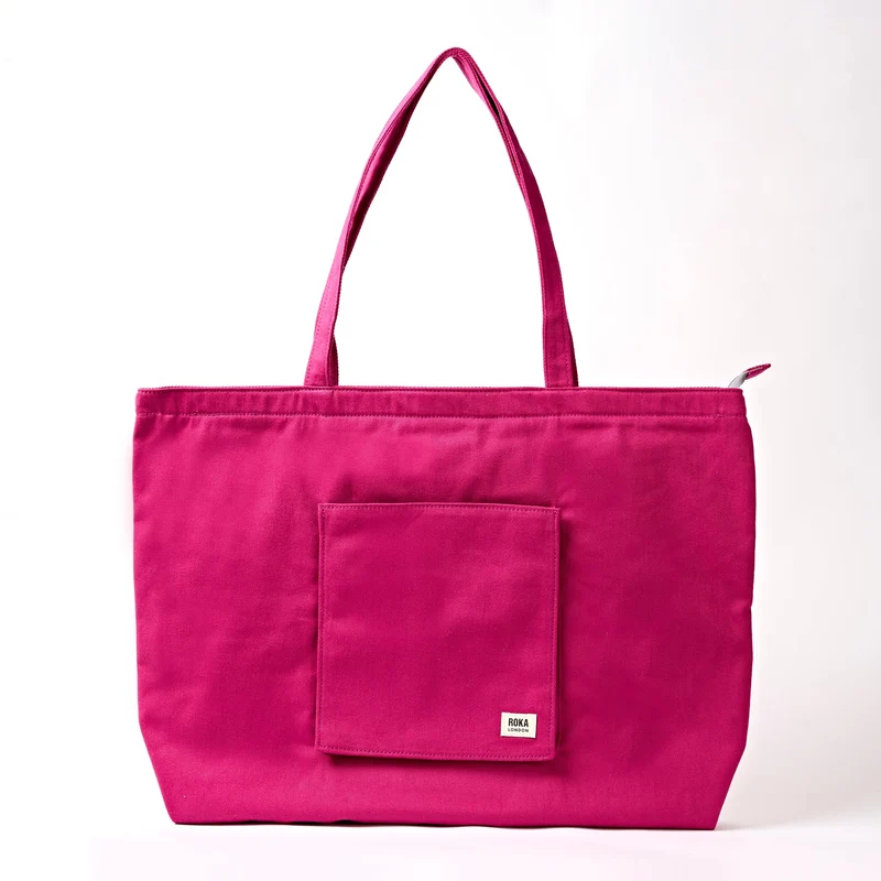 ROKA Portobello N Große Tasche aus recycelter Baumwolle | Granita Rot