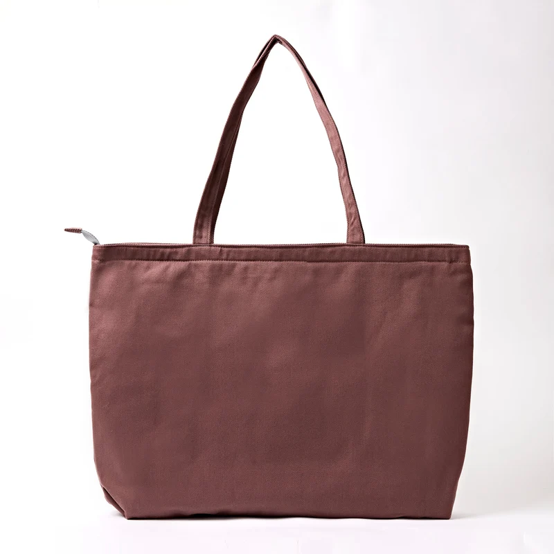 ROKA Portobello N Große Tasche aus recycelter Baumwolle | Kakao