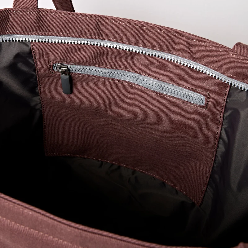 ROKA Portobello N Große Tasche aus recycelter Baumwolle | Kakao