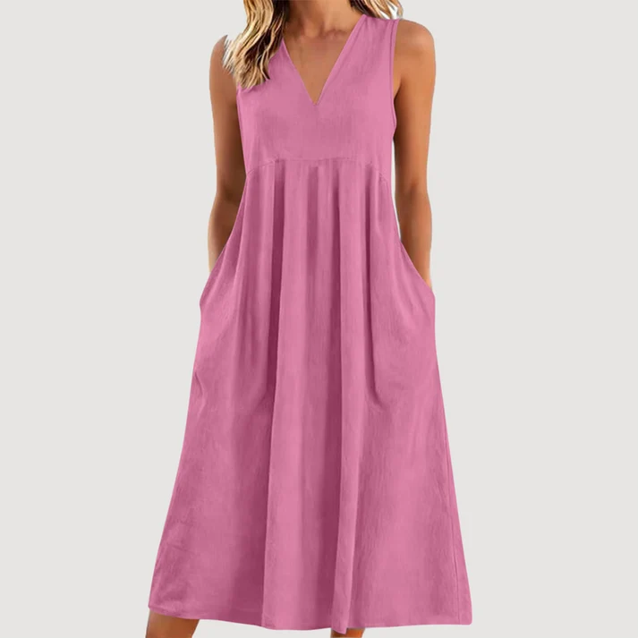 Milanie – Ärmelloses Midikleid