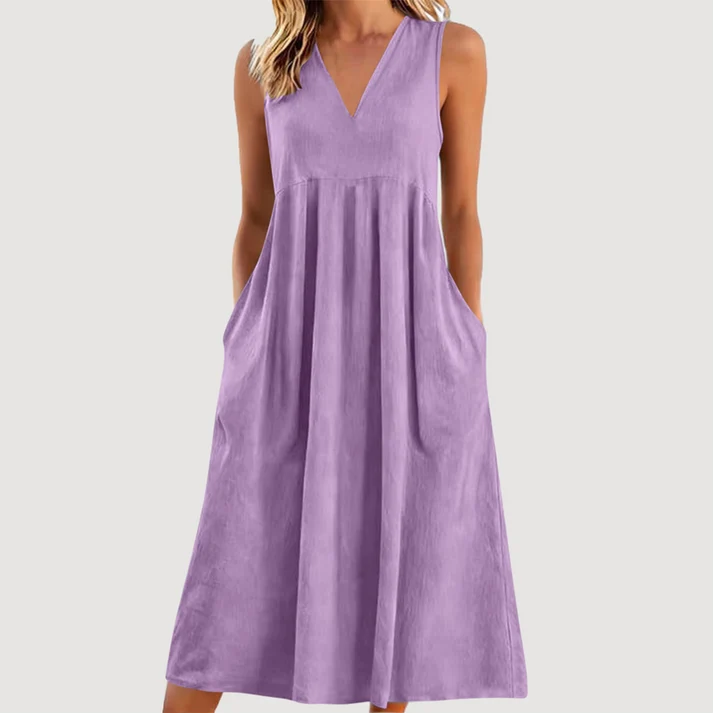 Milanie – Ärmelloses Midikleid