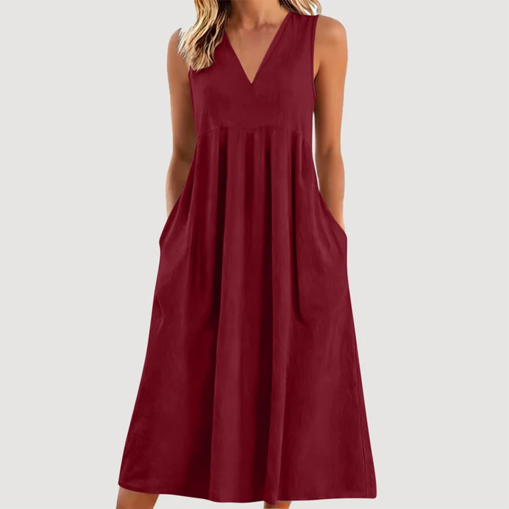 Milanie – Ärmelloses Midikleid