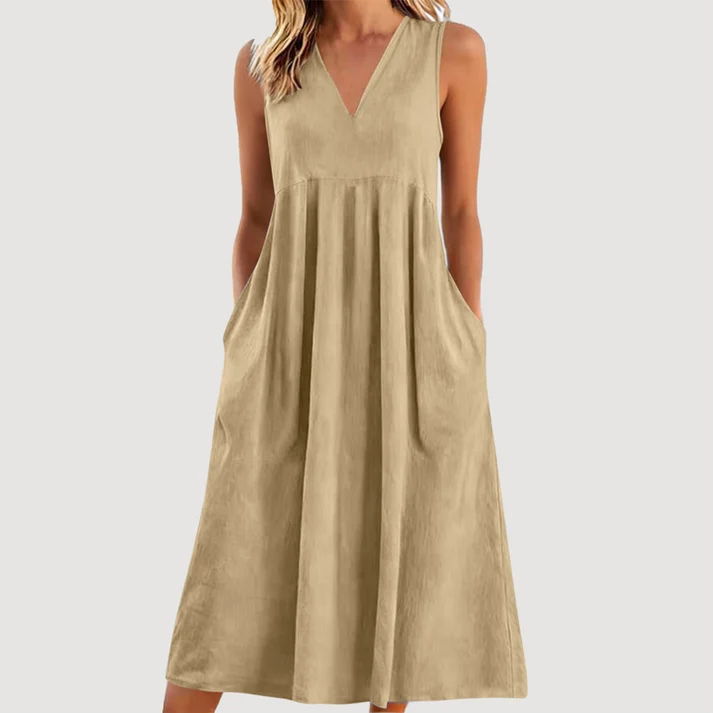 Milanie – Ärmelloses Midikleid