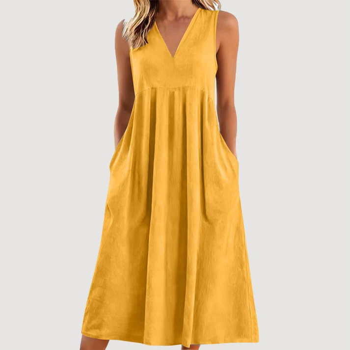 Milanie – Ärmelloses Midikleid