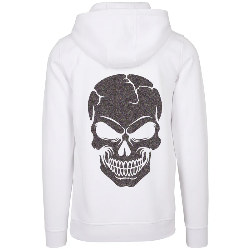 Hoodie - Skull Head Glitzer Multicolor Druck - verschiedene Farben zur Auswahl