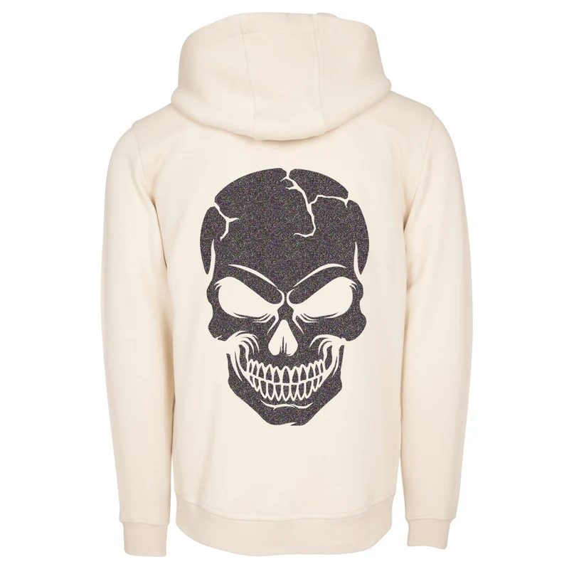 Hoodie - Skull Head Glitzer Multicolor Druck - verschiedene Farben zur Auswahl
