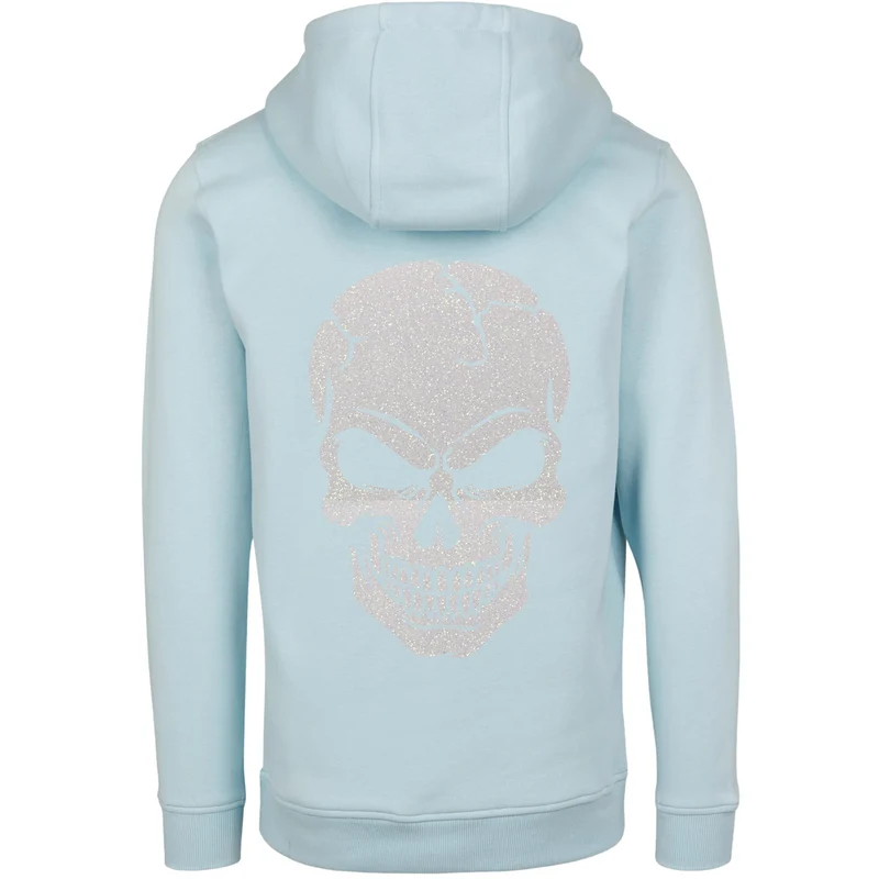 Hoodie - Skull Head Glitzer Weiß Druck - verschiedene Farben zur Auswahl