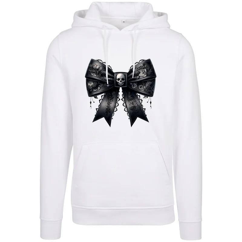 Hoodie - Schwarze Schleife Skull