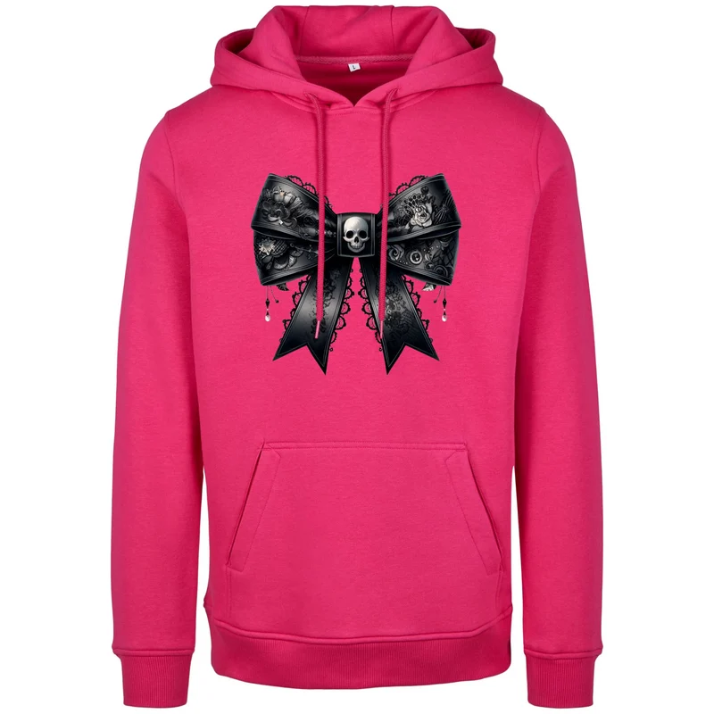 Hoodie - Schwarze Schleife Skull