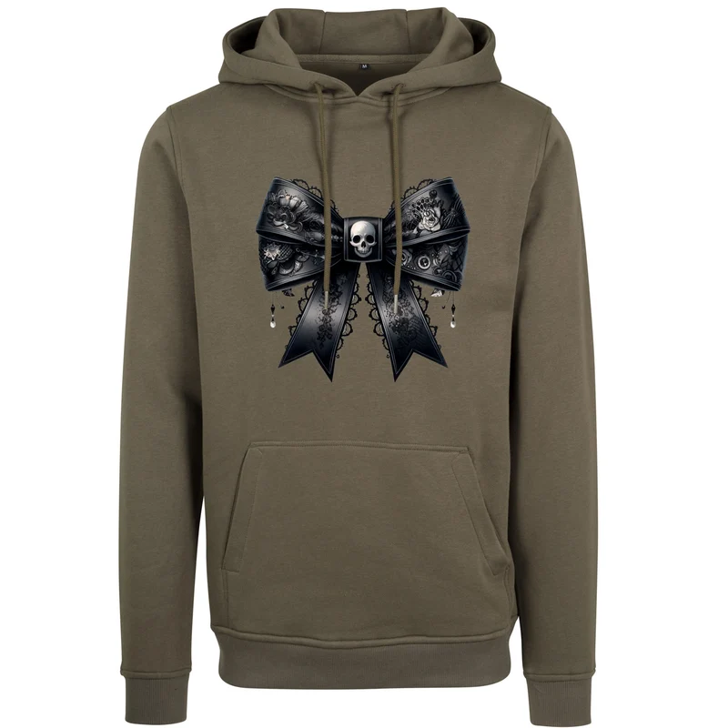 Hoodie - Schwarze Schleife Skull